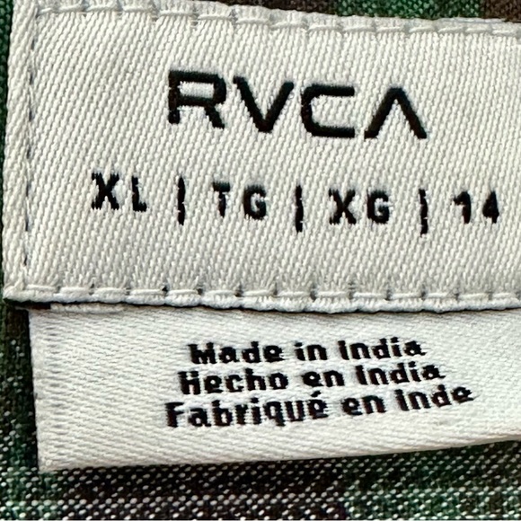 DESIGNED BY RVCA!!! NWOT BUTTON DOWN COLLARD PLAID LONG-SLEEVE TOP - Picture 2 of 4